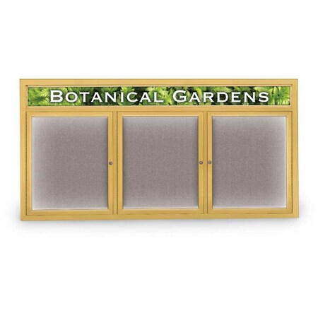 United Visual Products Open Faced Traditional Corkboard, 72x36" UV645A-BRONZE-BLACK